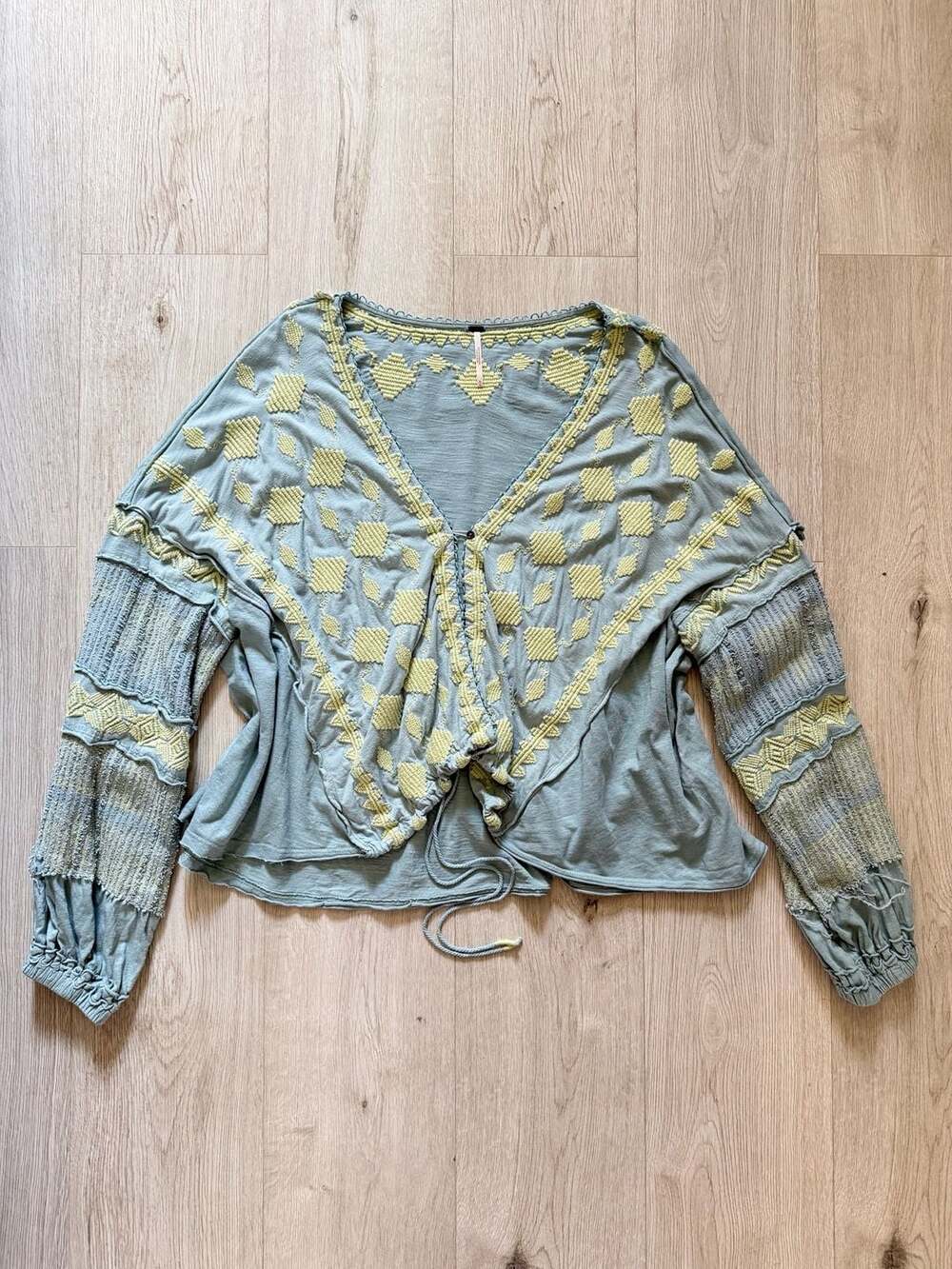 Free People Embroidered Top